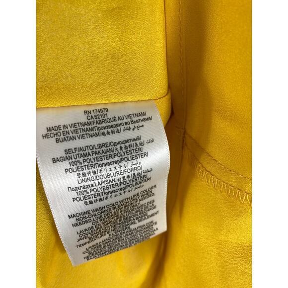 BCBGeneration Floral bow Tie Short Sleeve Dress Yellow Size XXS - Picture 7 of 9